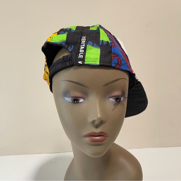African Print Ankara Multicolor Patchwork Colorful Handmade Baseball Cap - Picture 7 of 10